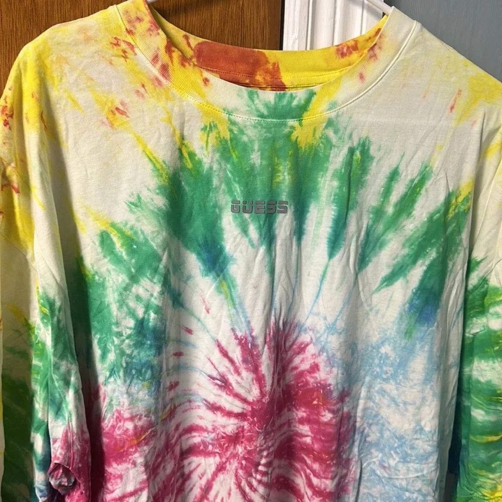 GUESS JEANS Tie Dye Oversized T-shirt XL - Picture 3 of 8